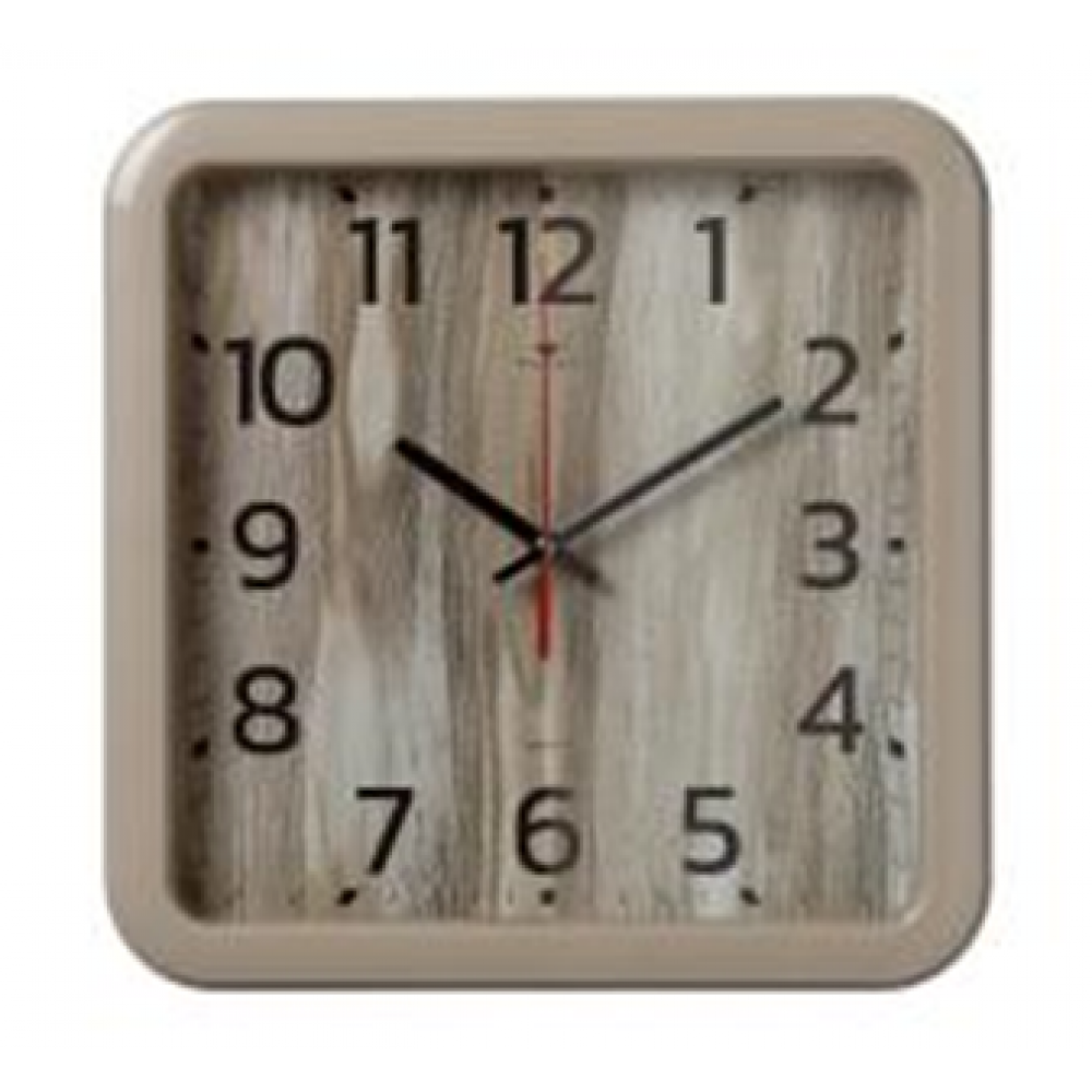 Часы настенные квадрат 29х29см, корпус бежевый "Текстура дерево" "Рубин" 7667-013 Часы настенные квадрат 29х29см, корпус бежевый "Текстура дерево" "Рубин" 7667-013