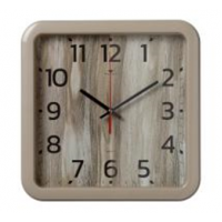 Часы настенные квадрат 29х29см, корпус бежевый "Текстура дерево" "Рубин" 7667-013