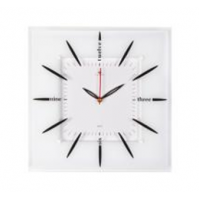 Часы настенные квадрат 35х35см, корпус белый "Абстракция" "Рубин" 3636-003