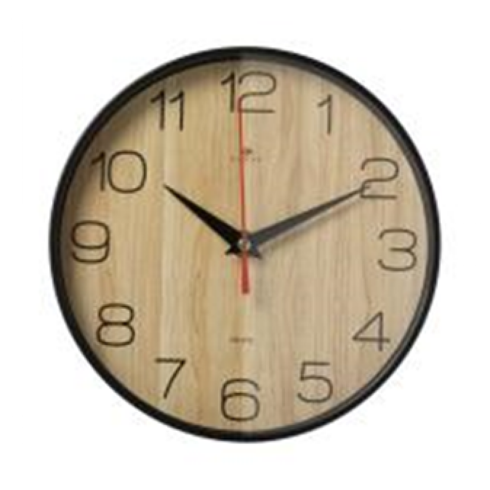 Часы настенные круг d=19,5см, корпус черный,"Текстура дерева", Рубин 2019-002 Часы настенные круг d=19,5см, корпус черный,"Текстура дерева", Рубин 2019-002