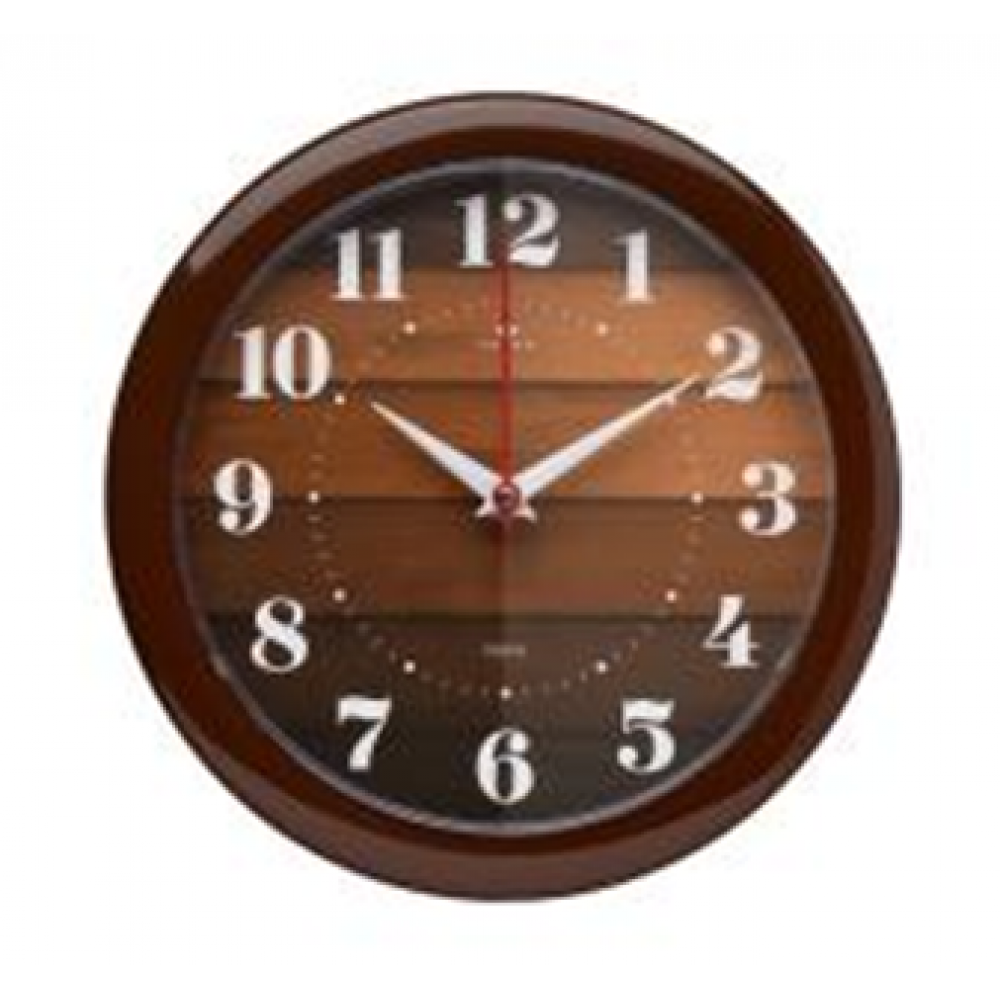 Часы настенные круг d=24,5см, корпус коричневый "Паркет" "Рубин" 2323-104 Часы настенные круг d=24,5см, корпус коричневый "Паркет" "Рубин" 2323-104