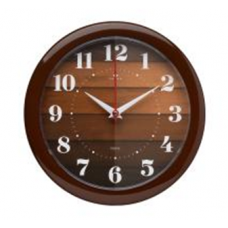 Часы настенные круг d=24,5см, корпус коричневый "Паркет" "Рубин" 2323-104 Часы настенные круг d=24,5см, корпус коричневый "Паркет" "Рубин" 2323-104