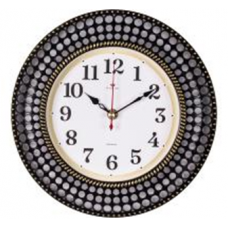 Часы настенные круг d=29 см, корпус черный с золотом "Классика" "Рубин" 2917-002 Часы настенные круг d=29 см, корпус черный с золотом "Классика" "Рубин" 2917-002