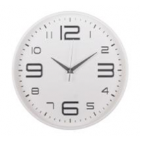 Часы настенные круг d=30см, корпус белый+серебро, "Классика", "Рубин" 3015-002