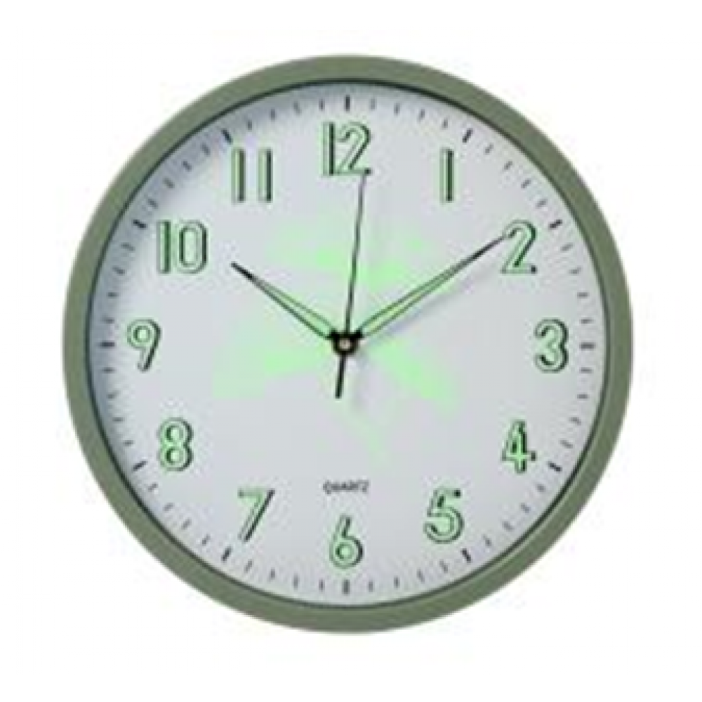 Часы настенные круг d=30см, корпус оливковый "Светящиеся", Рубин 3027-033 Часы настенные круг d=30см, корпус оливковый "Светящиеся", Рубин 3027-033