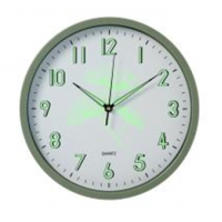 Часы настенные круг d=30см, корпус оливковый "Светящиеся", Рубин 3027-033