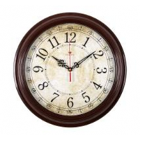 Часы настенные круг d=35см, корпус коричневый "Ретро классика" "Рубин" 3527-122