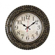 Часы настенные круг d=38см, корпус черный с золотом "Классика" "Рубин" 3825-007 Часы настенные круг d=38см, корпус черный с золотом "Классика" "Рубин" 3825-007