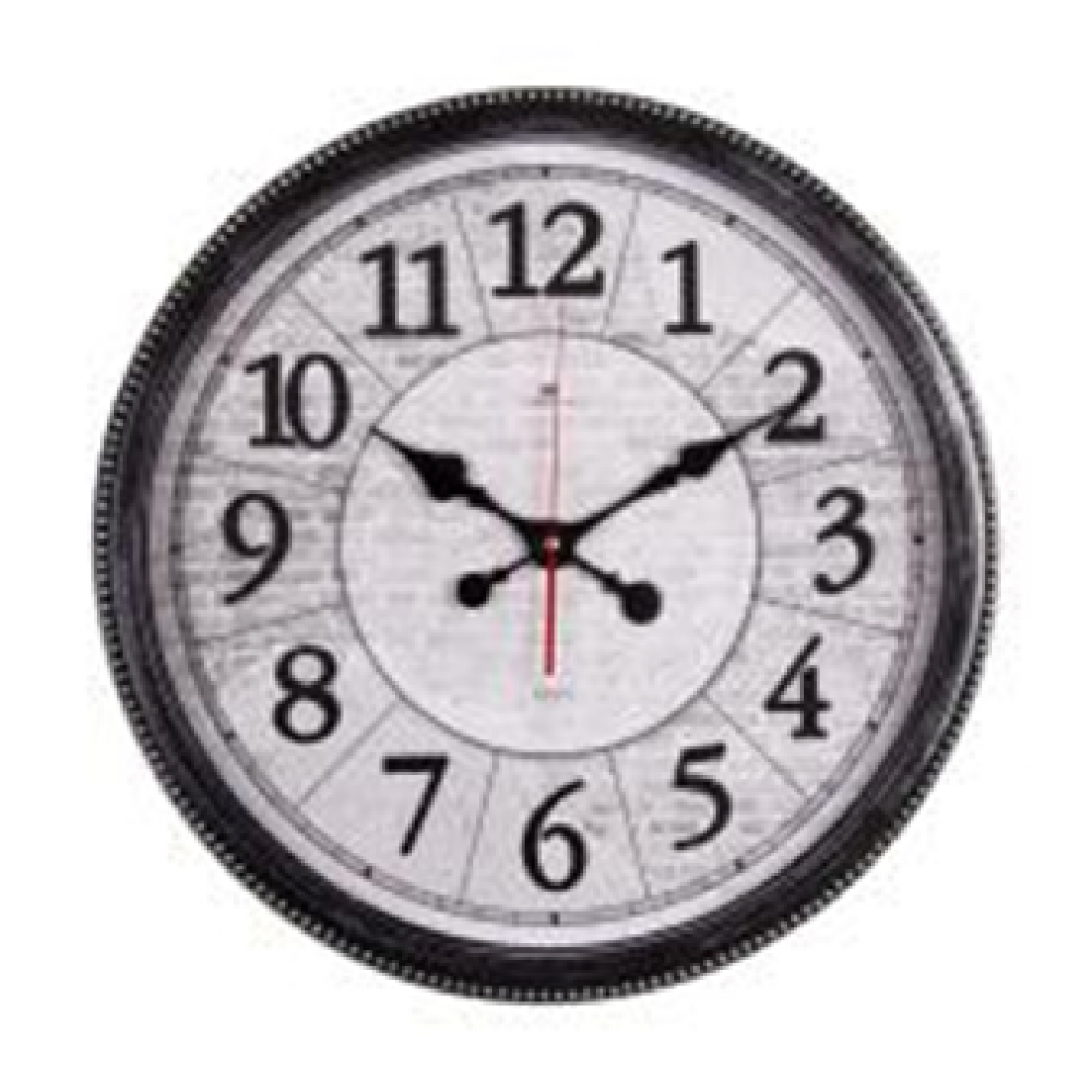 Часы настенные круг d=49,5см, корпус черный с серебром "Лофт" "Рубин" 4844-005