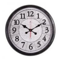 Часы настенные круг d=49,5см, корпус черный с серебром "Лофт" "Рубин" 4844-005