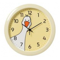 Часы настенные круг d=29см, корпус желтый "Гусь" 6026-041