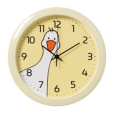 Часы настенные круг d=29см, корпус желтый "Гусь" 6026-041 Часы настенные круг d=29см, корпус желтый "Гусь" 6026-041