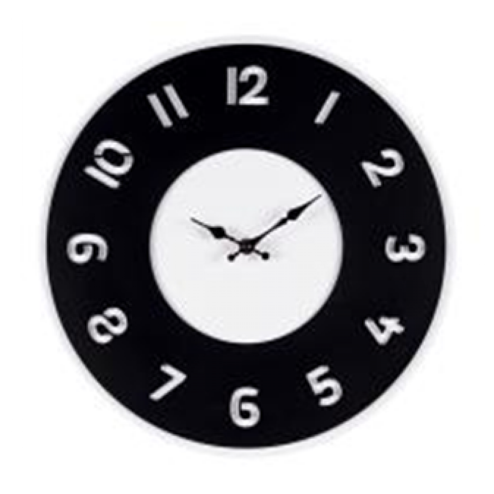 Часы настенные из МДФ, корпус белый+черный, d=35, "Классика" Рубин 3529-002 Часы настенные из МДФ, корпус белый+черный, d=35, "Классика" Рубин 3529-002