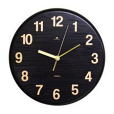 Часы настенные из металла, d=27 см, черный "Текстура дерева" Рубин 2626-004 Часы настенные из металла, d=27 см, черный "Текстура дерева" Рубин 2626-004