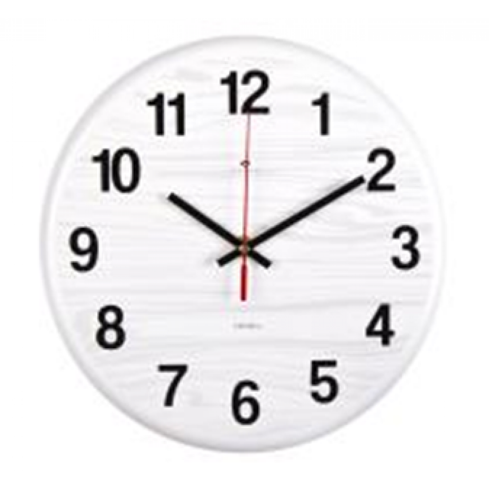 Часы настенные из металла, d=27 см, белый "Текстура дерева" Рубин 2626-005 Часы настенные из металла, d=27 см, белый "Текстура дерева" Рубин 2626-005