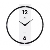 Часы настенные металл+ дерево, круг 30,5 см, черный+белый "Time" Рубин 3330-001