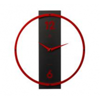 Часы настенные  металл+ дерево, круг 30,5 см, красный+черный "Time 3" Рубин 3330-003