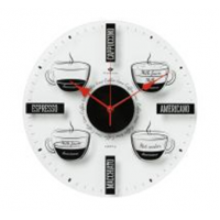 Часы настенные прозрачные, открытая стрелка "Coffee time" 3433-001