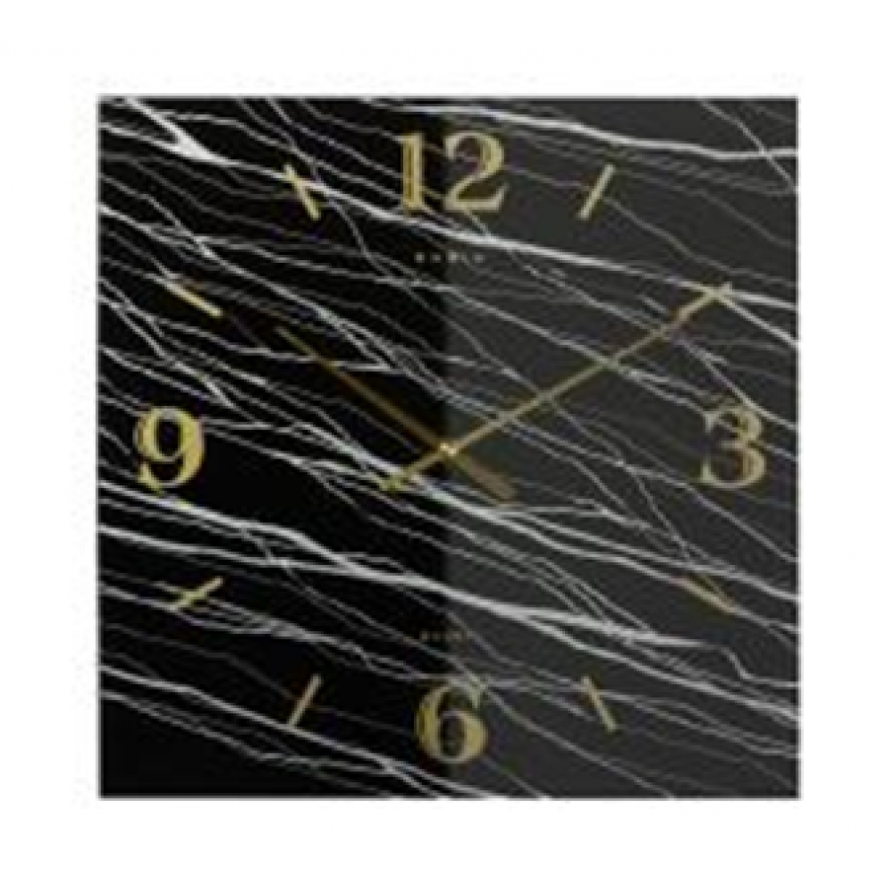 Часы настенные из стекла 37,7*37,7 см, открытая стрелка "Классика" 3837-001 Часы настенные из стекла 37,7*37,7 см, открытая стрелка "Классика" 3837-001