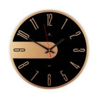 Часы настенные прозрачные d-39 см, открытая стрелка "Стиль черный" 4041-004