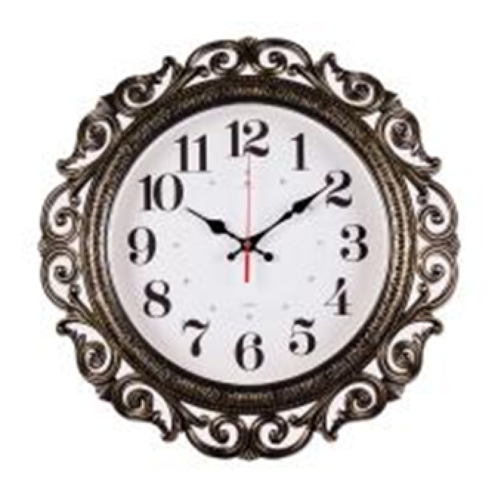 Часы настенные круг ажурный d=40,5см, корпус черный с золотом "Классика" "Рубин" 4126-007 Часы настенные круг ажурный d=40,5см, корпус черный с золотом "Классика" "Рубин" 4126-007