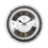 Часы настенные круг с зеркалом d=40,5 см, корпус белый "Классика" "Рубин" 4130-100