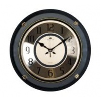 Часы настенные круг с зеркалом d=40,5см, корпус черный "Золотая классика" "Рубин" 4130-101