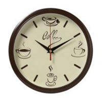 Часы настенные круг d=22см, корпус коричневый "Coffee" "Рубин" 2222-275