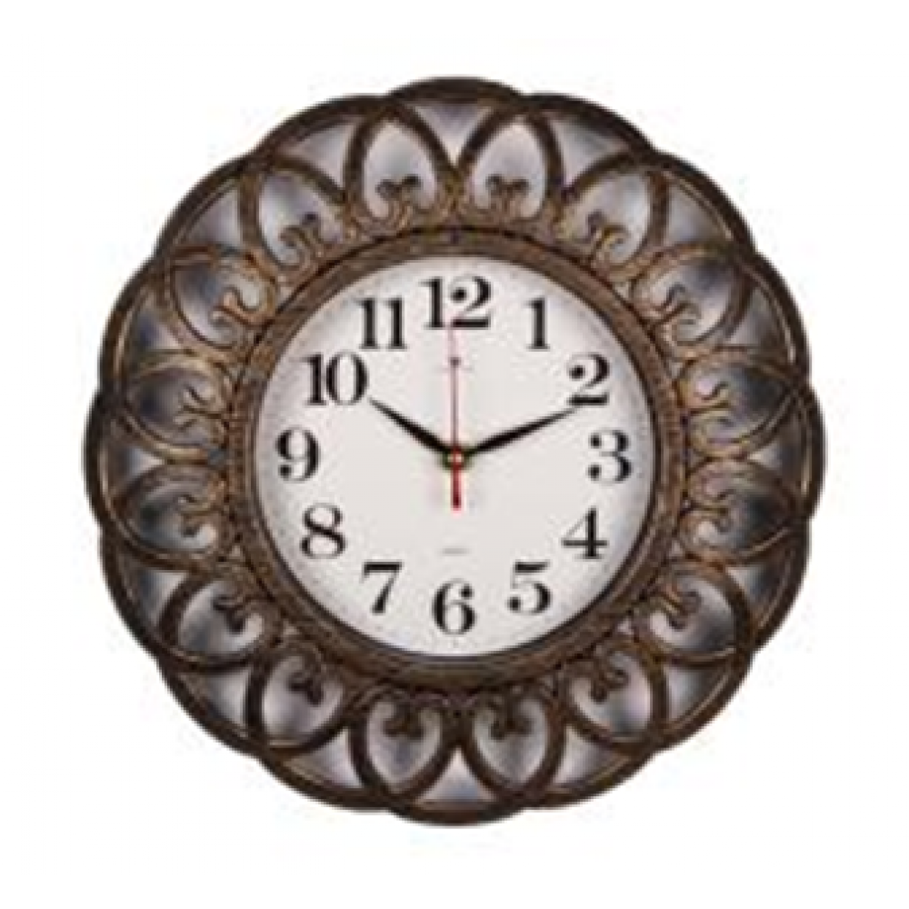 Часы настенные круглые d=30см, корпус черный с бронзой "Классика" "Рубин" 3016-007 Часы настенные круглые d=30см, корпус черный с бронзой "Классика" "Рубин" 3016-007