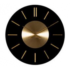 Часы настенные из стекла, d=33см, чёрный+золото, открытая стрелка, "Пластинка" Рубин 3300-001 Часы настенные из стекла, d=33см, чёрный+золото, открытая стрелка, "Пластинка" Рубин 3300-001
