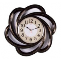 Часы настенные круг ажурный d=45,5 см, корпус черный с медью "Классика" "Рубин" 4722-002