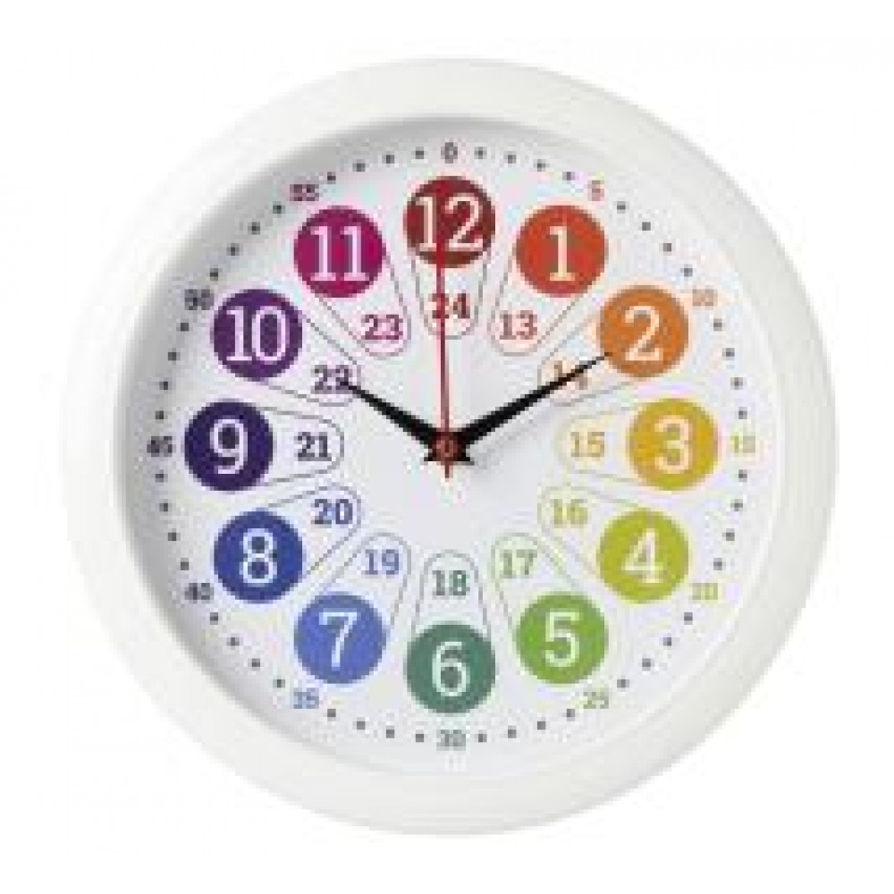 Часы настенные детские круг d=29см, корпус белый, развивающие "Время учиться", Рубин 6026-032 Часы настенные детские круг d=29см, корпус белый, развивающие "Время учиться", Рубин 6026-032
