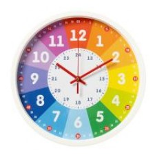Часы настенные круг d=30см, корпус белый " Обучающие" 3027-030 Часы настенные круг d=30см, корпус белый " Обучающие" 3027-030