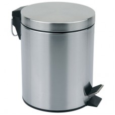 Ведро 5л с педалью хром матовое круглое АКЦИЯ 20%