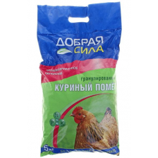 Удобрение органическое сухое Куринный помет, Добрая сила 2,0кг (0787) 