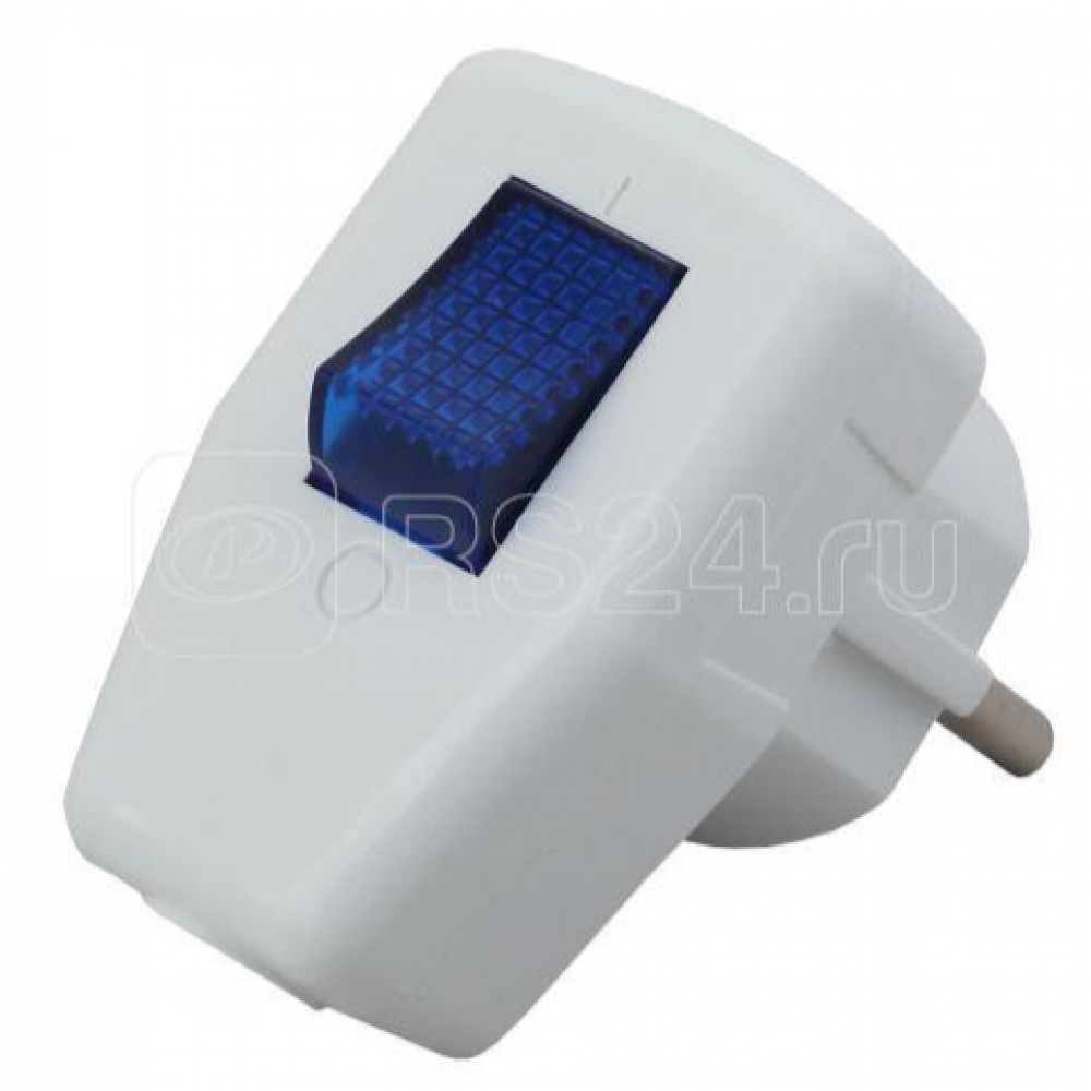 Вилка с заземл. с выкл. 16А бел. 470516