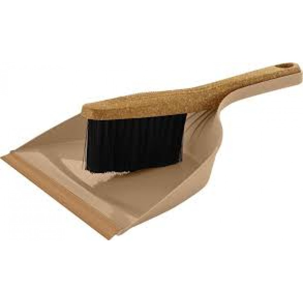 Совок с резинкой+метелка Wood 