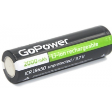 Аккумулятор 18650 3.7В 2000mAh GoPower 00-00021267