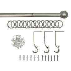 Карниз телескоп 1-рядный Болонья Сатин 160-300см