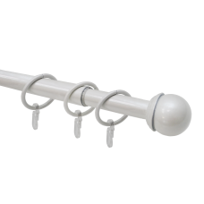 Карниз телескоп 1-рядный Болонья Жемчужный 160-300см