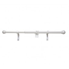 Карниз телескоп 1-рядный Болонья Белый 160-300см