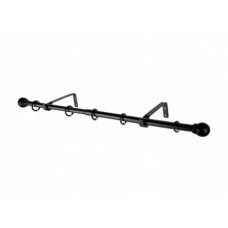 Карниз телескоп 1-рядный Болонья Черный 160-300см