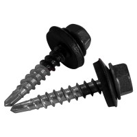 Саморез кровельный 5,5* 25 RAL 7024 Графит (уп. 50штук)