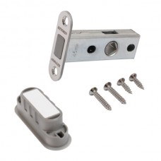 Защелка дверная магнитная Аллюр АРТ L45-8M-R18 CP  хром овал.планка 16713