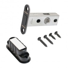 Защелка дверная магнитная АЛЛЮР АРТ L45-8M-R18 BL матовый черный овал.планка 16715