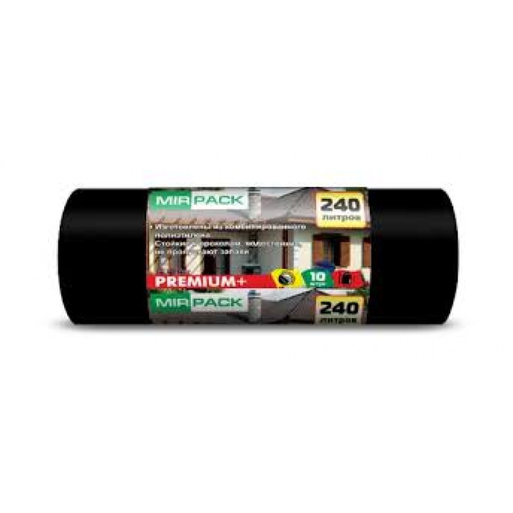Мешки для мусора  240л. 10шт.93х130см, 45мкм черные Premium (10) 24010830