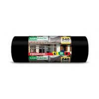 Мешки для мусора  240л. 10шт.93х130см, 45мкм черные Premium (10) 24010830