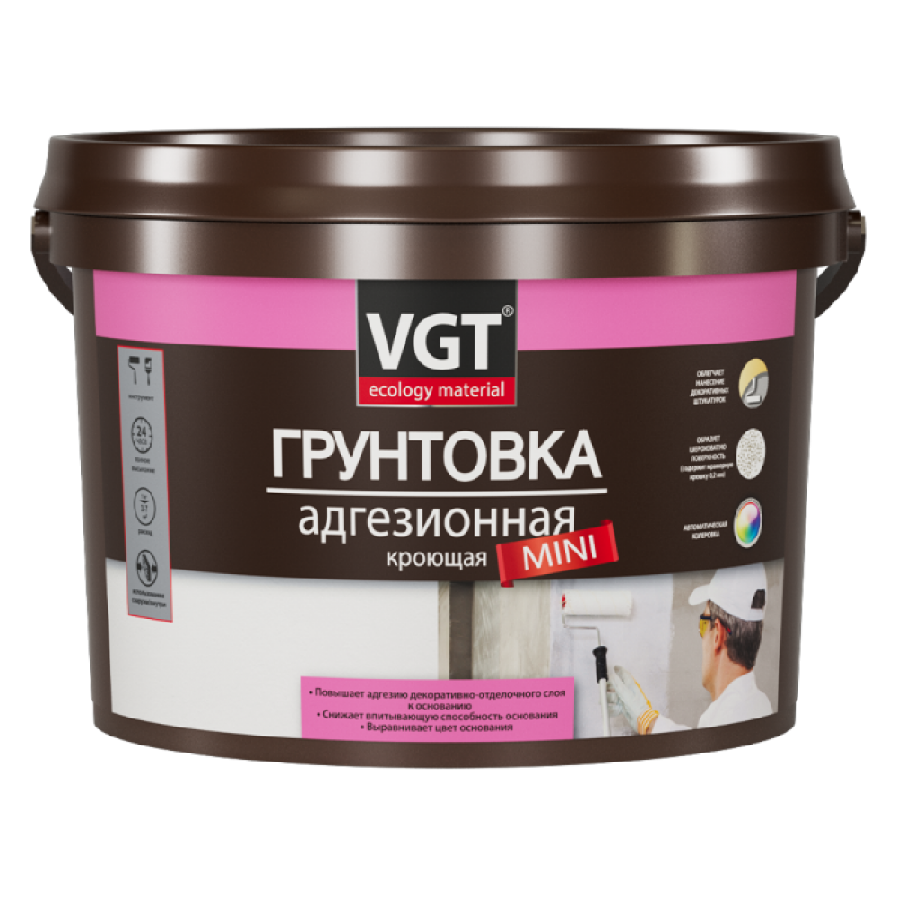 Грунтовка адгезионная акриловая ВД-АК-0301 кроющая MINI VGT 3кг (арт. 26336)