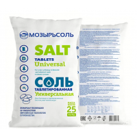 Соль таблетированная поваренная экстра Мозырьсоль 25кг 