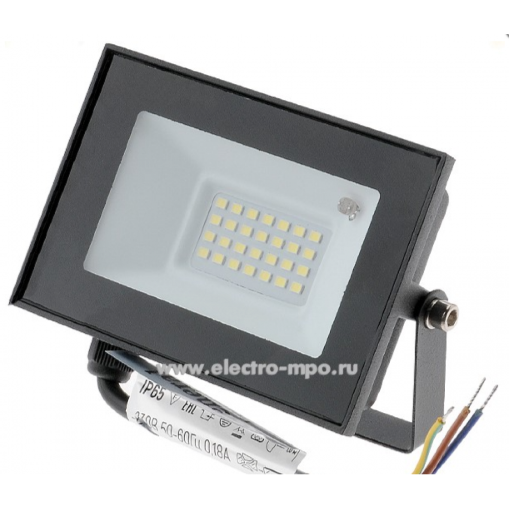Прожектор светодиодный с микроволновым датчиком 30Вт 6500К 403600